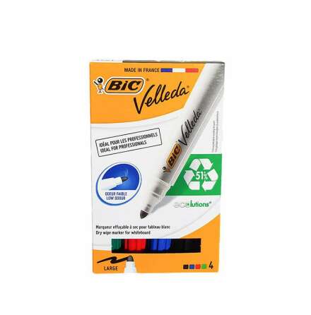 Whiteboardpennor BIC 4 st/fp